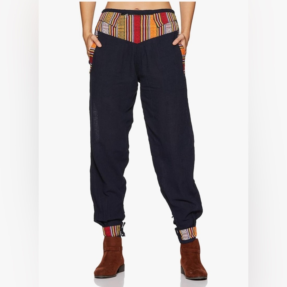Tibetan Himalayan or Boho Patterned Harem Cargo Pants 100% cotton with Pockets